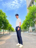 XJSGS官方國(guó)際正品牌男士高端休閑褲春秋寬松直筒中年商務(wù)輕奢侈西褲男 1518H高檔藏青【現(xiàn)貨速達(dá)】 34 二尺七腰圍【建議150-160斤】 曬單實(shí)拍圖