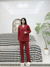貓人睡衣情侶裝一男一女夫妻兩件套紅色純棉長袖結(jié)婚本命年春秋家居服 地久天長 【100％純棉】 L 女 【推薦100-120斤】 曬單實拍圖