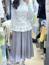 森馬（Semir）長袖T恤女純色木耳邊氣質緊身冬2025新款荷葉邊上衣簡約甜美 白色調00311 M 曬單實拍圖