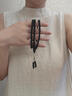 戚小米黑檀木佛珠手串男生108顆念珠珠子長(cháng)款串珠多圈木質(zhì)檀木手鏈男款 8mm黑檀木圓珠108顆 曬單實(shí)拍圖
