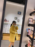 歌芭杉（GEBASHAN）品牌女裝鵝黃雙面呢子大衣女2025冬季新款高端羊毛呢子中長(cháng)款外套 新黃色 S （90斤-110斤） 曬單實(shí)拍圖