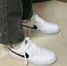 耐克男子透氣平底運動(dòng)鞋冬季板鞋NIKE COURT VISION LOW DH2987 101白色/黑/白色 43 曬單實(shí)拍圖