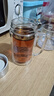 富光雙層玻璃杯商務(wù)泡茶杯子大容量耐熱辦公水杯過濾帶把銀色320ml 曬單實(shí)拍圖