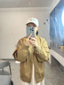 夾克外套男春秋新款立領(lǐng)休閑百搭棒球服上衣工裝大碼潮流男裝外套 焦糖色 XL 120-140斤 曬單實(shí)拍圖
