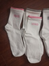 白色襪子女生春秋中筒襪吸汗棉學(xué)生運動(dòng)襪字母長(cháng)襪百搭 粉色 曬單實(shí)拍圖