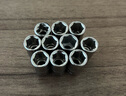 外六角棘輪快速小飛套筒扳手1/4mm六角工具頭子汽修10號(hào)套頭套筒 1/4小飛短套筒8mm【2支】 曬單實(shí)拍圖