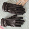 回力皮手套男秋冬保暖加絨加厚防風(fēng)防寒防水騎行摩托車(chē)騎車(chē)可觸屏手套 三線(xiàn)皮手套 曬單實(shí)拍圖