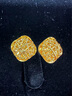 周六福爆閃方糖黃金耳釘耳飾女生日禮物計價(jià)A0913173一對約2.11g 曬單實(shí)拍圖