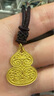 六福珠寶 黃金吊墜吉祥福祿足金實(shí)心葫蘆掛墜 計價(jià) 約9.51克 曬單實(shí)拍圖