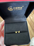 中國黃金（CHINA GOLD）黃金耳釘女士足金蝴蝶耳釘純金生日禮物送女友老婆 足金蝴蝶耳釘約0.5g 曬單實(shí)拍圖
