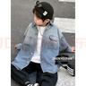 禎有范童裝男童牛仔襯衫春秋款兒童外套2025新款中大童襯衣男孩潮酷童裝 曬單實(shí)拍圖