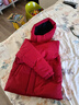 鴨鴨（YAYA）兒童羽絨服男童女童2025年冬季新款休閑連帽短款童裝保暖外套HY 國旗紅色 150 150/72(150) 曬單實(shí)拍圖