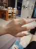 周六福（ZLF）  18K金鉆石戒指女群鑲克拉效果浪漫花型情侶對戒鉆戒 共約13分 15號 曬單實(shí)拍圖