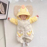G.DUCKKIDS童裝嬰兒羽絨服冬季新生兒連體衣加絨加厚白鴨絨防風(fēng)保暖寶寶衣服 黃色gaqsoqa（羽絨服） 73 尺碼5-7個(gè)月(建議寶寶13-18斤) 曬單實(shí)拍圖