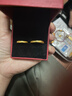 夢(mèng)金園  黃金戒指 古法足金泥鰍背素圈戒指男女同款 生日禮物 21號約5.56g-多退少補面寬0.35cm 曬單實(shí)拍圖