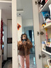 森馬（Semir）羽絨服女冬90絨子防潑水拼接牛仔oversize立領(lǐng)面包服103724113001 曬單實(shí)拍圖