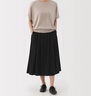 無(wú)印良品（MUJI）女式 萊賽爾混 輕便寬擺裙長(cháng)半身裙25年秋季 裙子女裝BE1XVC5A 黑色 L (165/70A) 曬單實(shí)拍圖