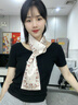 MITHAOL KUSC真絲絲巾桑蠶絲100%女士生日禮物女小方巾送媽媽丈母娘長(cháng)輩 杏色兔子【心想事