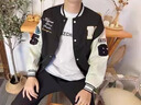 啄木鳥(niǎo)夾克外套男潮流美式棒球服夾克衫外套男休閑時(shí)尚立領(lǐng)戶(hù)外休閑開(kāi)衫 6555黑色 XL （建議130-150斤） 曬單實(shí)拍圖