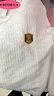 花花公子（PLAYBOY）長(zhǎng)袖t恤男春秋季2025新款韓版修身圓領(lǐng)衛(wèi)衣男時(shí)尚休閑打底衫男裝 白色 XL 曬單實(shí)拍圖