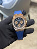 愛(ài)彼（Audemars Piguet）【二手95新】愛(ài)彼男表皇家橡樹(shù)系列26239OR玫瑰金藍盤(pán)皮帶男士時(shí)尚休閑商務(wù)運動(dòng)背透機械腕表 26239藍盤(pán)(單表) 曬單實(shí)拍圖