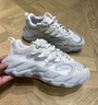 斐樂(lè )（FILA）官方楊冪同款女鞋蕨草鞋2代老爹鞋2025夏季新款透氣休閑鞋運動(dòng)鞋 白中白/亮灰-AB 36.5 曬單實(shí)拍圖