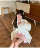 韓惠芷牛仔外套女2025春秋季新款韓版寬松學(xué)生百搭翻領(lǐng)棒球服夾克女裝 A79杏色春秋 【雙層有內(nèi)里】 L 【建議100-125斤】 曬單實(shí)拍圖