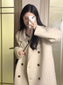 RHUDE FOG品牌女裝韓版正肩羊毛呢大衣女2025冬季新款時(shí)尚高級感赫本風(fēng)顯瘦 燕麥色 M 曬單實(shí)拍圖