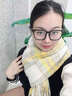 女王飾界2025年新款黃色格子圍巾女冬季保暖加大毛絨氛圍感圍脖披肩禮物 升級加厚款-海鹽藍 曬單實(shí)拍圖