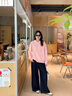 Teenie Weenie小熊卡通連帽衛(wèi)衣女2025冬季新款女衛(wèi)衣 粉色 S 曬單實(shí)拍圖