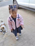G.DUCKKIDS小黃鴨童裝女童套裝秋冬款兒童衣服女孩春裝加厚保暖小香風(fēng)連衣裙 米白色 90 建議80-90cm1歲半-2歲 曬單實(shí)拍圖