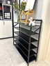 小匠材簡(jiǎn)易鞋架免安裝楠竹家用門(mén)口宿舍多層折疊收納置物架子黑色6層90 曬單實(shí)拍圖