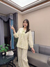 安之伴春秋季女士睡衣【新中式純棉】休閑透氣100%棉長(cháng)袖長(cháng)褲家居服套裝 A貝殼黃 XL 曬單實(shí)拍圖