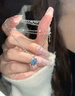 S999純銀項鏈跳動(dòng)的心足銀鎖骨鏈吊墜銀飾情人節女友閨蜜生日禮物 S999純銀項鏈-白金色-精美禮盒包裝 曬單實(shí)拍圖