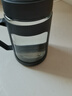 玻璃水杯商務(wù)杯大容量男女生帶蓋泡茶杯家用含茶隔把手杯 商務(wù)把手杯黑色 500ml 1只 曬單實拍圖