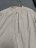 無(wú)印良品（MUJI） 女式 棉紗 長(cháng)袖罩衫 女士襯衫襯衣內搭女裝25年秋季上衣BC2O7A5A 淺灰色條紋 M （160/84A） 曬單實(shí)拍圖