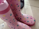 lemonkid兒童雨鞋男女童防滑水鞋小孩學(xué)生高筒束口 蒂娜彩虹星星兔 30碼 曬單實(shí)拍圖