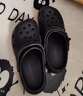 名創(chuàng)優(yōu)品（MINISO）洞洞鞋男女夏季外穿沙灘涼鞋防滑厚底踩屎感包頭涼拖鞋黑色40-41 曬單實(shí)拍圖
