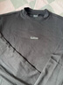卡賓卡賓男裝 德絨長(cháng)袖T恤新款保暖打底衫內搭LOGO印花B 煤黑色01  L  曬單實(shí)拍圖