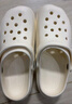名創(chuàng)優(yōu)品（MINISO）洞洞鞋女男夏季外穿沙灘涼鞋防滑厚底踩屎感包頭涼拖鞋骨白38-39 曬單實(shí)拍圖