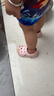 牧童兒童拖鞋夏男寶寶洞洞鞋軟底女童卡通洗澡嬰幼兒家居鞋萌兔粉140 曬單實(shí)拍圖