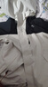 JEEP SPIRIT吉普沖鋒衣男士秋冬季三合一女款情侶防風(fēng)防水加厚登山服旅行外套 象牙白／黑色【兩件套,抓絨內膽三合一】 XL【男女同款，125-140斤】（升級版） 曬單實(shí)拍圖