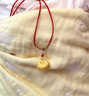周大福兒童寶寶百福長(cháng)命鎖周歲滿(mǎn)月禮足金黃金吊墜(工費:160計價(jià))EOF98 足金 約4.80g 曬單實(shí)拍圖