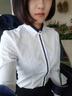 晨芙職業(yè)襯衫女長(cháng)袖時(shí)尚氣質(zhì)白襯衣商務(wù)正裝西服內搭打底衫前臺工作服 單件白色襯衫 L 建議100-110斤 曬單實(shí)拍圖
