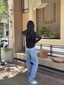 Calvin KleinJeans【復刻90系列】25春夏女士ck淺色復古直筒牛仔褲47B908G W99-牛仔淺藍 26 曬單實(shí)拍圖