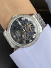 歐品客瑞士手表品牌十大名表男機械表全自動(dòng)男士手表鏤空多功能高檔瑞表 藍寶石表鏡-夜光防水-機械本白男 曬單實(shí)拍圖