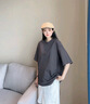 卡賓（CABBEEN）【重磅純棉】男裝半袖結(jié)構(gòu)T恤2025夏季新款寬松圓領(lǐng)短袖上衣 深灰色56（寬松版型） L /175/50 曬單實拍圖