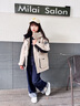 波司登（BOSIDENG）25新款羽絨服女童5A抗菌絨極寒連帽冬厚款保暖外套 【趨勢推薦】新燕麥色7F78 130 /64 約 115-130cm 26kg 曬單實拍圖