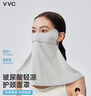 VVC成毅推薦防曬口罩面罩女護(hù)頸冰絲涼感透氣防紫外線遮陽面紗月光灰 曬單實(shí)拍圖