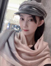馨護士絲巾女士真絲手感羊毛春秋季冬紗巾長(cháng)款桑蠶絲披肩圍巾雙色韓版 【高品質(zhì)】粉紅色 粉拼灰 曬單實(shí)拍圖